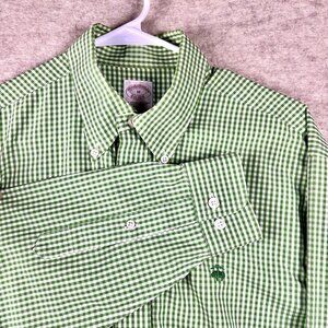 Brooks Brothers 1818 Men’s Button Down Dress Shirt Size Medium Green Logo